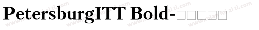 PetersburgITT Bold字体转换